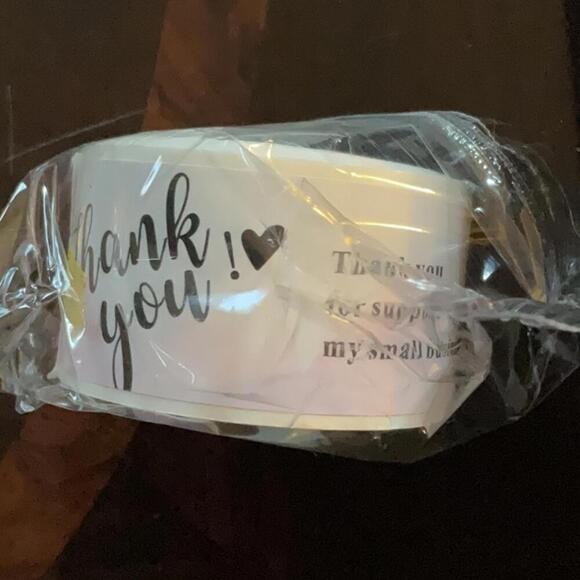 170 Pink thank you business cards and stickers - Picture 3 of 4